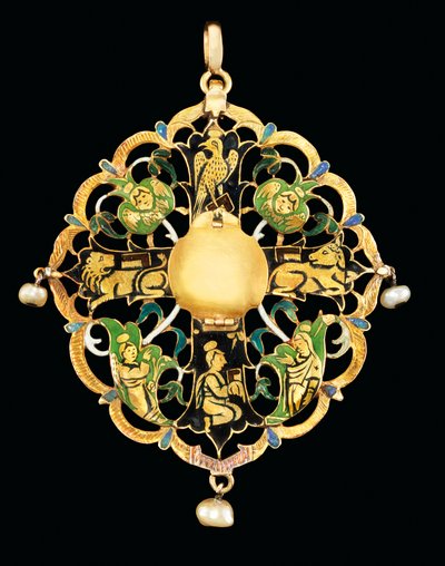 Reliquiario armeno con gemme e smalto da Ottoman School