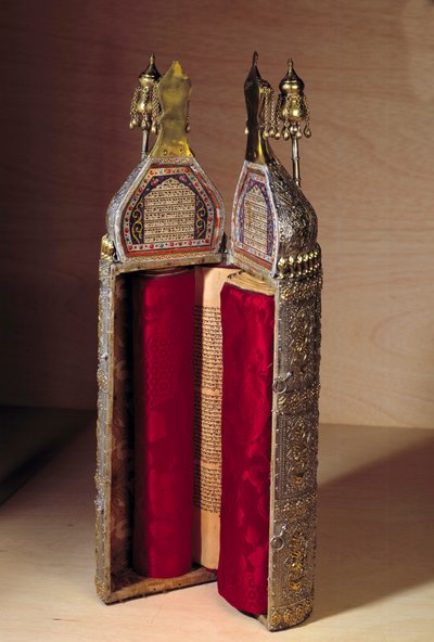 Arte Ottomana (Israele): Rotolo della Torah e la sua custodia da Ottoman School
