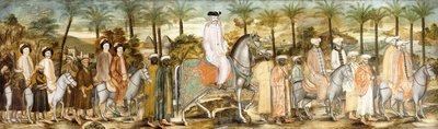 Gentiluomini europei in processione di orientali da Ottoman School