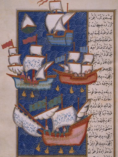Pescatori con reti da Ottoman School