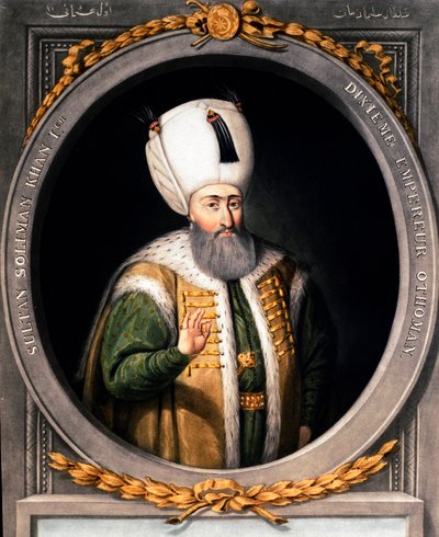 Ritratto di Solimano I il Magnifico (1494-1566) (miniatura) da Ottoman School