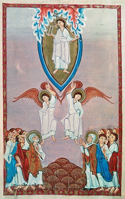 Ms 91 f.96 Ascensione da Ottonian