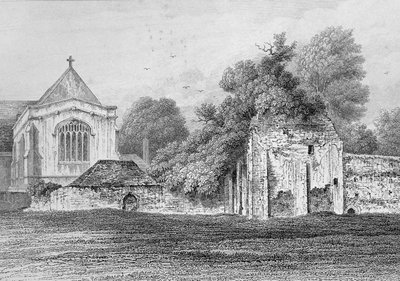 Castello di Wolvesey Winchester, c.1830 da Owen Brown Carter