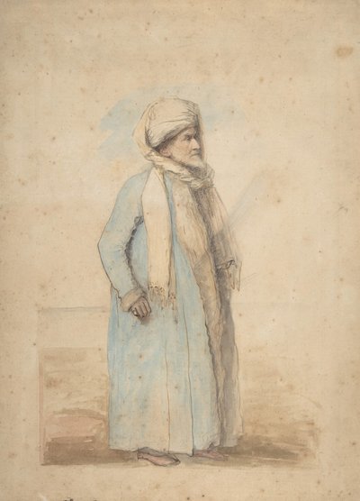 Uomo barbuto in costume orientale da Ozias Humphry