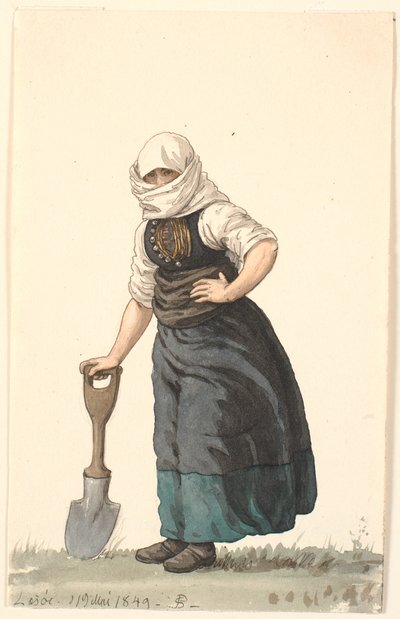 Contadina di Læsø in abito quotidiano da P.C. Skovgaard