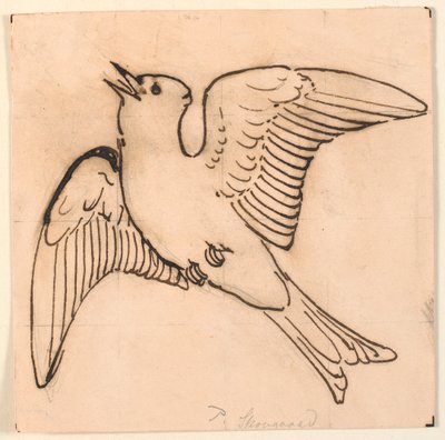 Allodola che canta. Bozzetto decorativo da P.C. Skovgaard
