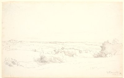 Vista su un paesaggio collinare da P.C. Skovgaard