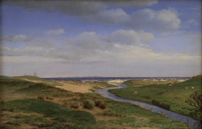 Vista della costa nord della Zelanda a Dronningmølle da P.C. Skovgaard