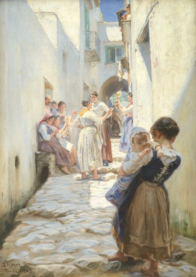 Una strada a Torello, Italia da Peder Severin Krøyer