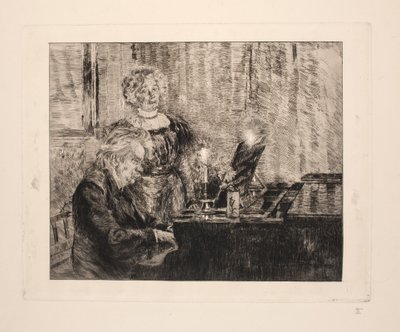 Edvard e Nina Grieg al pianoforte da Peder Severin Krøyer
