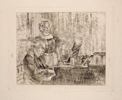 Edvard e Nina Grieg al pianoforte da Peder Severin Krøyer