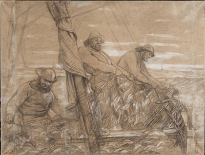 Pescatori di Hornbæk alla pesca delle aringhe. Prima mattina da Peder Severin Krøyer