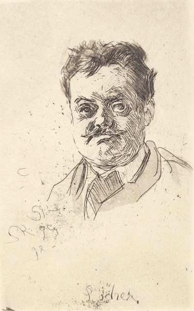 Ritratto di Carl Locher, di fronte da Peder Severin Krøyer