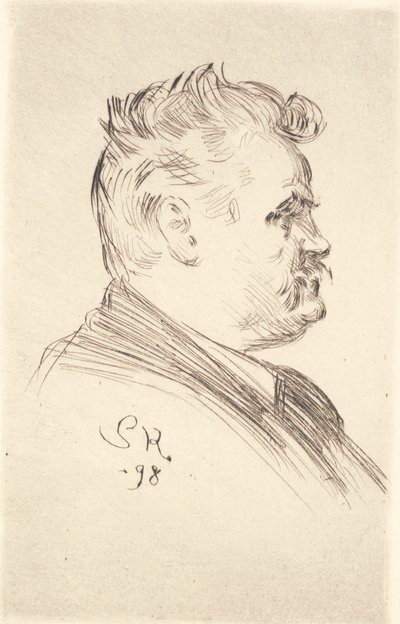 Ritratto di Carl Locher, profilo da Peder Severin Krøyer