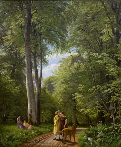 Foresta di faggi in maggio. Motivo di Iselingen. da P. C. Skovgaard