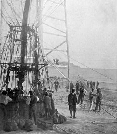 Il tentativo del Conte de la Vaulx di attraversare il Mediterraneo in mongolfiera, 1901 da P. Doye