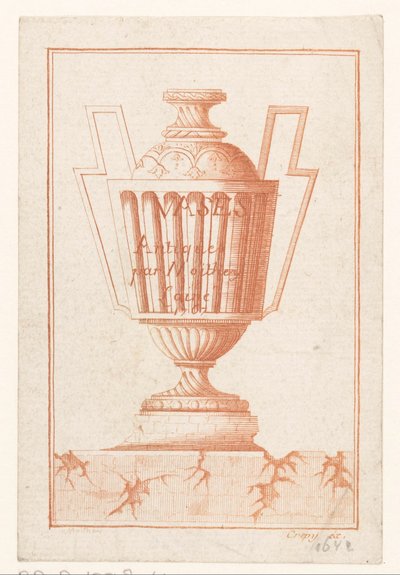 Vaso con manici rettangolari da P. Moithey (l