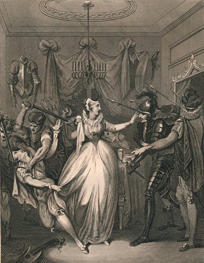 La morte di Rizzio, 1566, 1794-1812 da P Rothwell