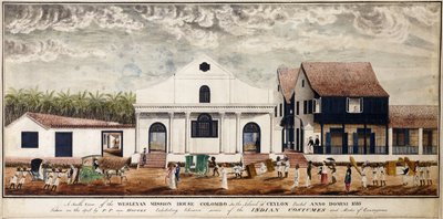 Una vista sud della casa missionaria wesleyana, Colombo sull