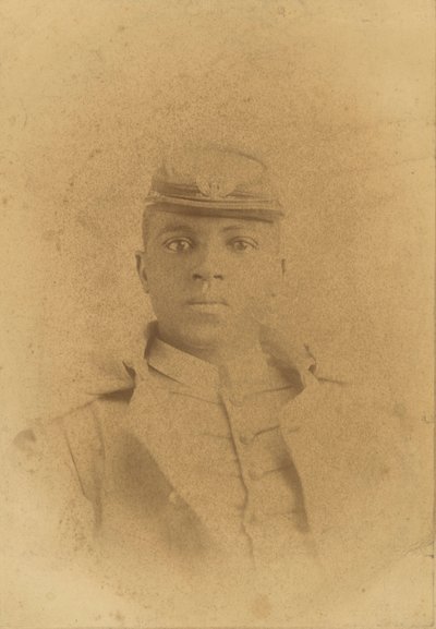 Carta da visita del colonnello Charles Young come cadetto a West Point, 1889 da Pach Bros