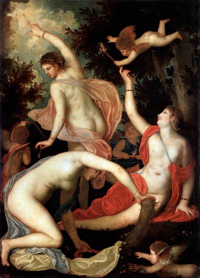 Grazie e Cupido, c1600-1640 da Padovanino