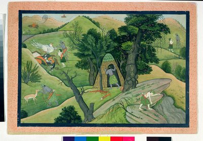 Rama e Lakshmana vagano in cerca di Sita, dal Ramayana, Kangra, Himachal Pradesh, 1780 da Pahari School