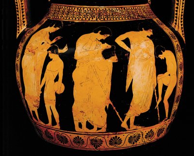 Incontro di amanti. Anfora a figure rosse. 510-500 A.C. ... da Painter Dikaios