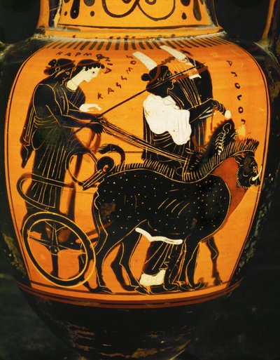 Cadmo, fratello di Europa, padre di Semele, e sua moglie Armonia, figlia di Ares e Afrodite ... da Painter Diosphos