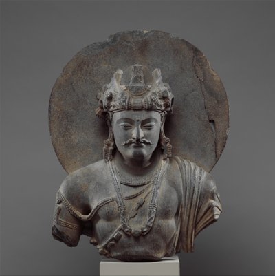 Busto di un Bodhisattva Shakyamuni, 3°-4° secolo da Pakistani School