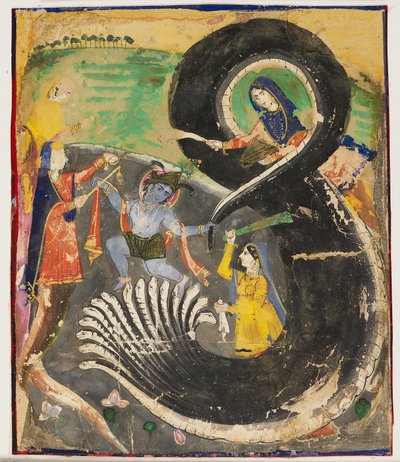 Krishna e il naga Kaliya da Pakistani School