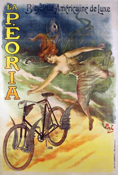 Poster pubblicitario delle biciclette La Peoria da Pal