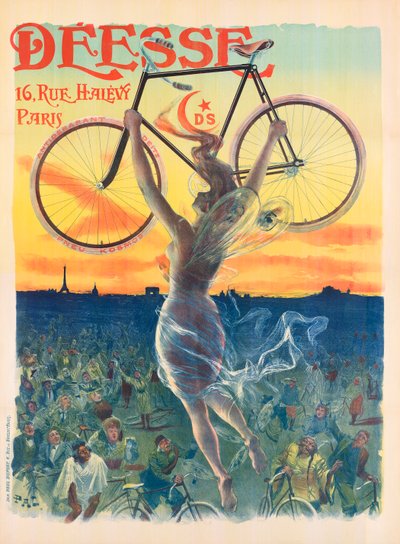Poster Art Nouveau francese per biciclette Deesse, c.1898 (litografia) da Pal