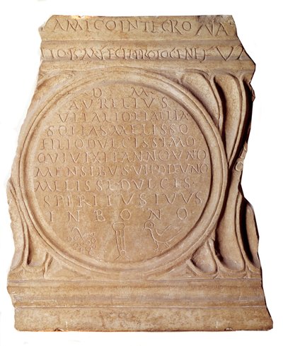 Arte Paleocristiana: Epitaffio cristiano di Melissus da Paleo Christian Paleo Christian