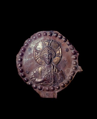 Cristo benedicente (rilievo su medaglione, V-VI secolo) da Paleo Christian