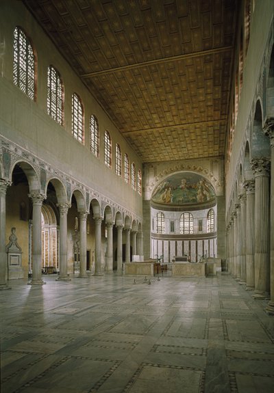 Vista interna della chiesa di Santa Sabina, navata centrale da Paleo Christian