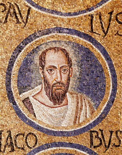 Arte paleocristiana: "San Paolo" Mosaico della fine del V secolo Ravenna, cappella Arcivescovile da Paleo Christian