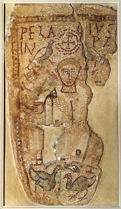 Antichità paleocristiana: Rappresentazione del monaco asceta Pelagio (350-420) da Paleo Christian Paleo Christian