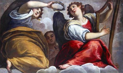 Angeli Musicali con un Cembalo e un
