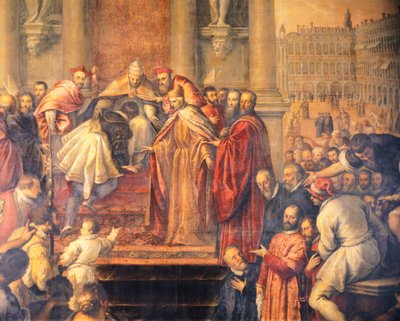 Il Papa invia il giovane Otto a Barbarossa per negoziare la pace da Palma Il Giovane