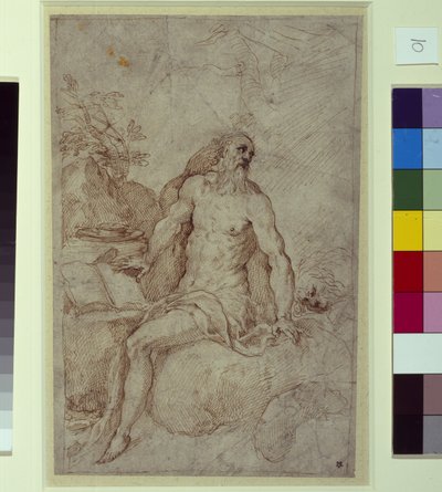 Schizzo, possibilmente San Girolamo da Palma Il Giovane