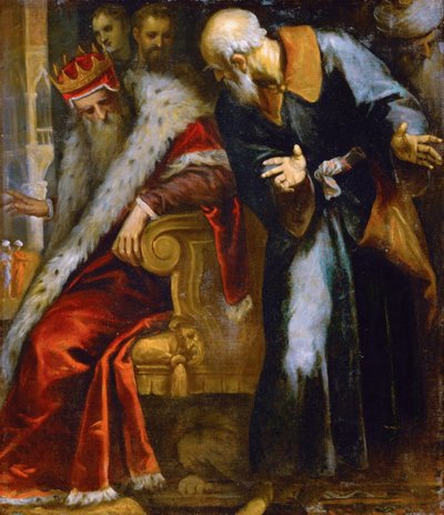 Il profeta Nathan rimprovera il re Davide, di Palma il Giovane, Jacopo, il Giovane da Palma Il Giovane
