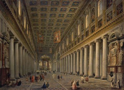 Interno di Santa Maria Maggiore a Roma, 1750s da Pannini