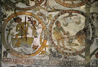 I segni dello Zodiaco dal pavimento a mosaico della
cattedrale di Otranto (mosaico) da Pantaleone Pantaleone