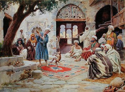La Scimmia che si esibisce da Paolino Pavesi