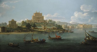 Veduta della Villa Costaguti e Villa Pamphilj tra Anzio e Nettuno da Paolo Anesi