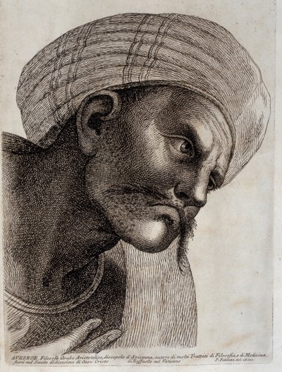 AVERROES. 1757-1760 (incisione) da Paolo Fidanza