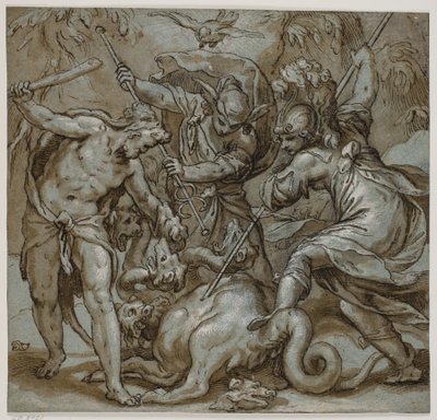 Ercole, Mercurio e Minerva che uccidono l