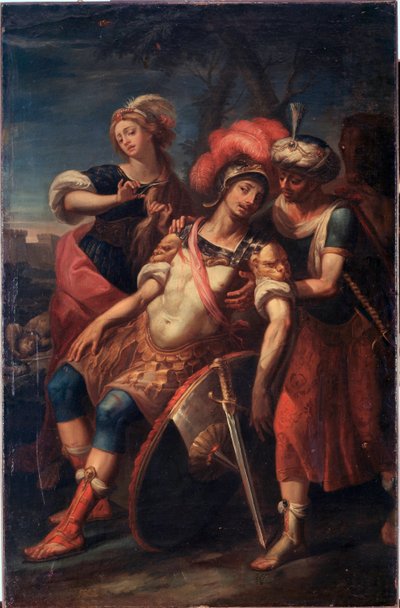 Erminia e Vafrino scoprono il ferito Tancredi (canto 19 da Gerusalemme Liberata di Torquato Tasso) da Paolo Girolamo Brusco