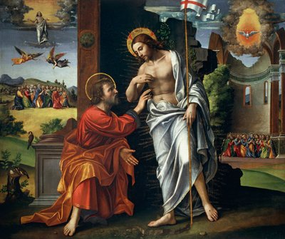 Cristo e San Tommaso incredulo, di Paolo Cavazzola da Paolo Morando Cavazzola