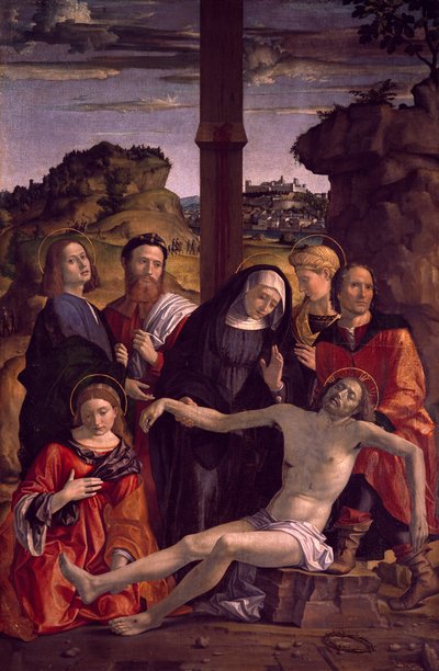 Deposizione di Cristo, dettaglio dal Polittico della Passione da Paolo Morando Cavazzola